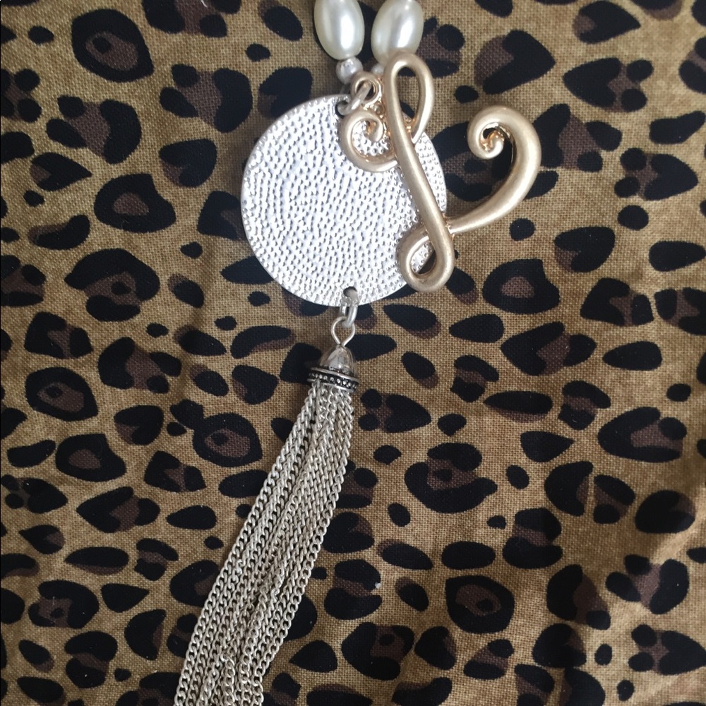 A silver and pearl necklace BNWOT